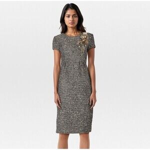 Oscar de la Renta Virgin Wool Knee-length Dress Size: XL | US 12